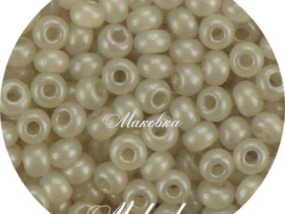 Бисер 5 гр Preciosa 17249 мелованный цветной светло-серый ЧМ