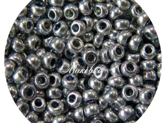 Бисер 5 гр Preciosa  18131 сольгель металлик серый, ЧМ