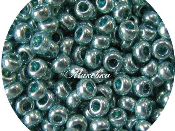 Бисер 5 гр Preciosa 18134 сольгель металлик зеленый , ЧМ