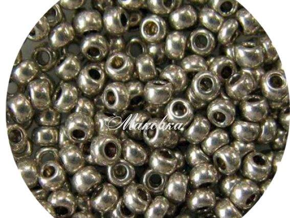 Бисер 5 гр Preciosa 18141 сольгель металлик серо-бежевый, ЧМ