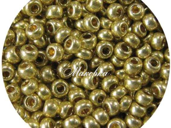 Бисер 5 гр Preciosa 18151 сольгель металлик св.золото, ЧМ