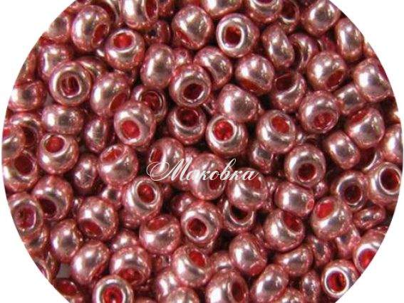 Бисер 5 гр Preciosa 18191 сольгель металлик розовый, ЧМ