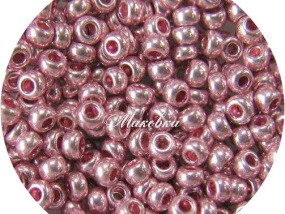 Бисер 5 гр Preciosa 18192 сольгель металлик розовый, ЧМ