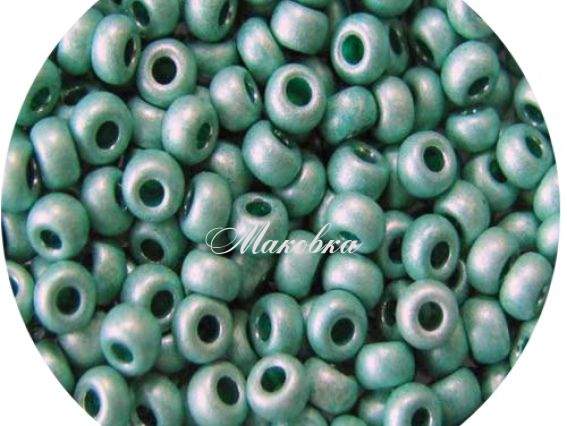 Бисер 5 гр Preciosa 18558 металлик матовый бирюзовый, ЧМ