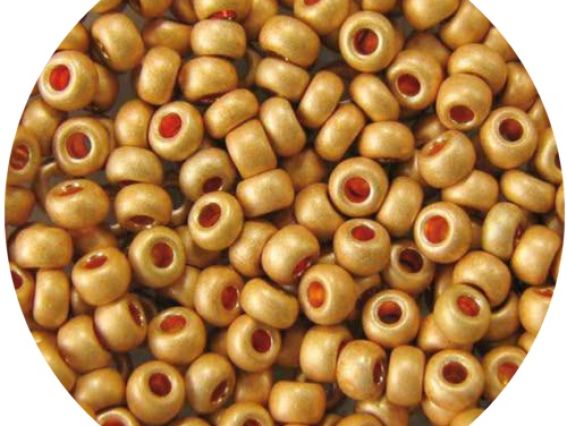 Бисер 5 гр Preciosa 18581 металлик матовый желтый, золото