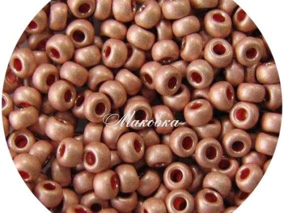 Бисер 5 гр Preciosa 18589 металлик матовый медь, ЧМ