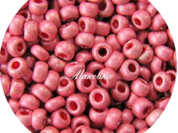 Бисер 5 гр Preciosa 18598 металлик матовый розовый, ЧМ