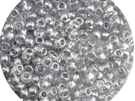 Бисер 5 гр Preciosa 18908 металлик матовый серебро, ЧМ