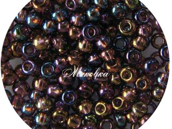 Бисер 5 гр Preciosa 21060 прозрачный радужный фиолетовый