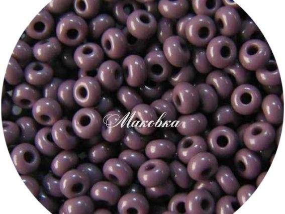Бисер 5 гр Preciosa 23040 натуральный непрозрачный т. сиреневый