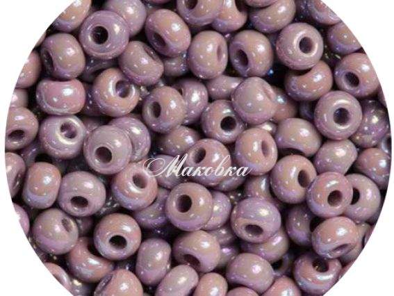 Бисер 5 гр Preciosa 24020 непрозрачный радужный сиреневый