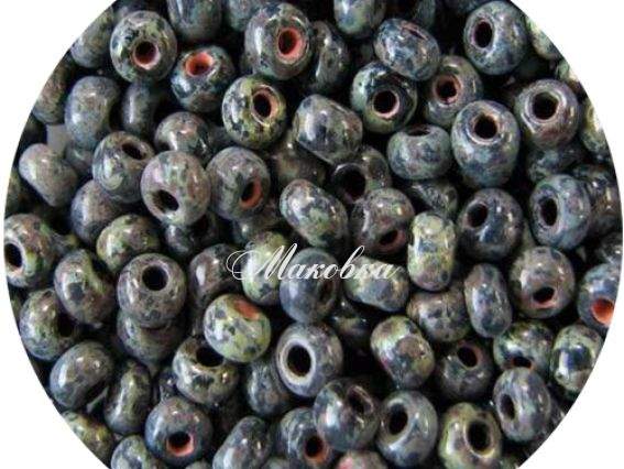 Бісер 5 гр Preciosa 29980 непрозорий травертин сірий