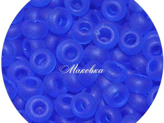 Бісер 5 гр Preciosa 30050/1 синій матовий прозорий