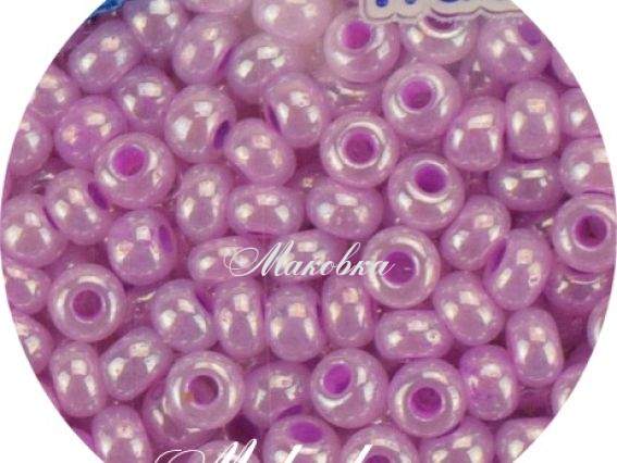 Бісер 5 гр Preciosa 37128 Жемчужный Цейлон, розово-сиреневый , ЧМ
