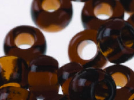 Бисер 5 гр Preciosa 10140 прозрачный тёмно-коричневый