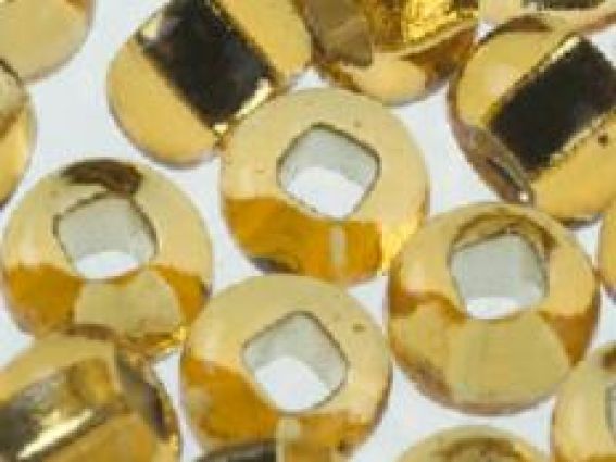 Чеський Бісер 5 гр Preciosa 17050 прозорий срібло жовтий