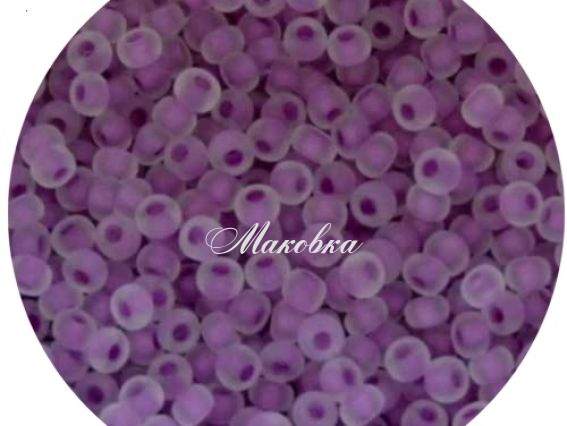 Бисер 5 гр Preciosa 38328 МАТОВЫЙ прозрачный окрашен внутри, сиреневый, ЧМ