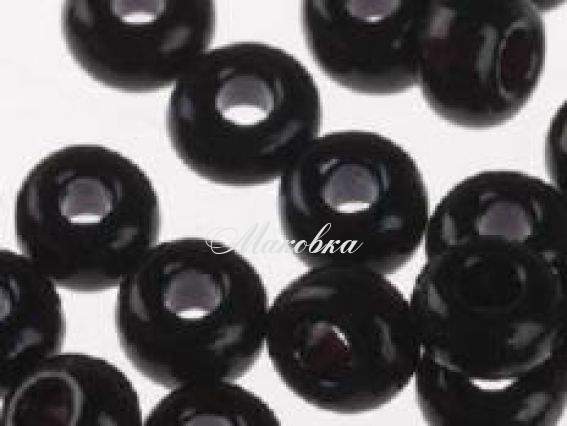 Бисер 5 гр Preciosa 23980 натуральный непрозрачный чёрный