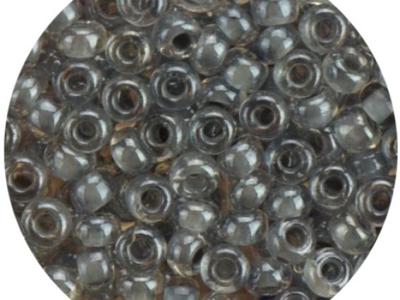Бисер 5 гр Preciosa 38642 прозрачный окрашенный внутри, серый, ЧМ