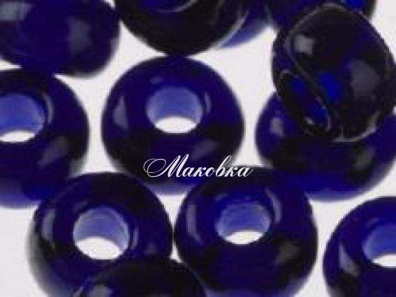 Бисер 5 гр Preciosa 30110 прозрачный тёмно-синий