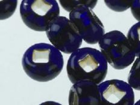 Бісер Preciosa прозорий срібло чорно-синій 37110 5 гр