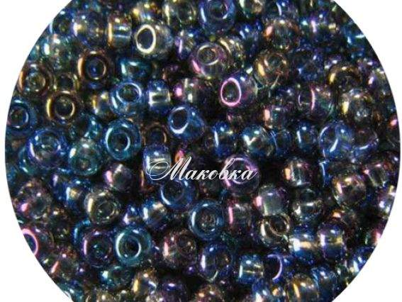 Бисер 5 гр Preciosa 41010 прозрачный радужный серый