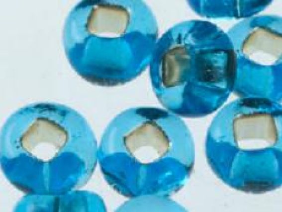 Бісер Preciosa прозорий срібло блакитний 67010 5 гр