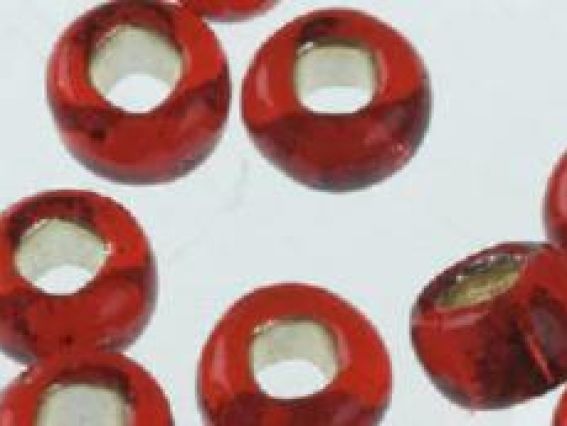 Preciosa бісер 5 гр 97090 червоний прозорий срібло 