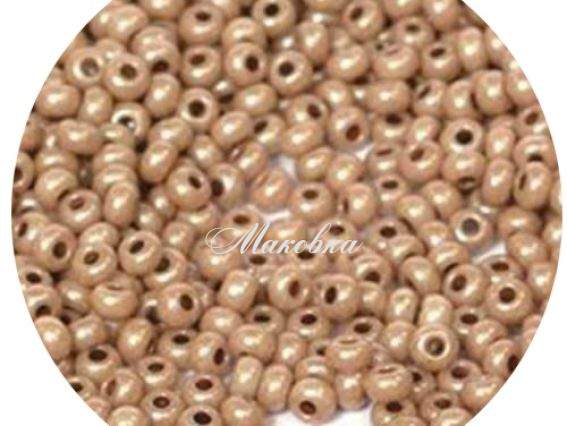 Бісер 5 гр Preciosa 46318 мелованный цветной кофейный ЧМ