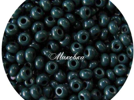 Бисер 5 гр Preciosa 53270 натуральный непрозрачный зелёный