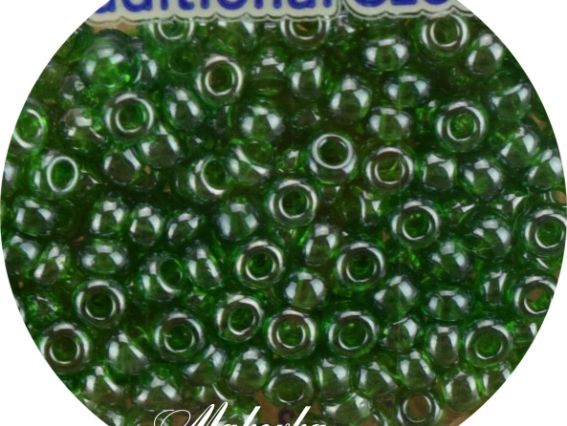 Бисер 5 гр Preciosa 56120 прозрачный блестящий зеленый, ЧМ