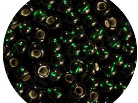 Чешский бисер 5 гр Preciosa цвет 57150 прозрачный серебро зеленый ЧМ
