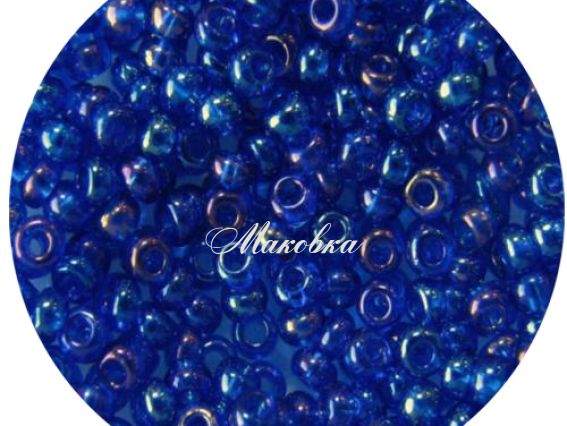 Бисер 5 гр Preciosa 61300 прозрачный радужный синий