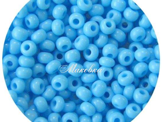 Бисер 5 гр Preciosa 63020 натуральный непрозрачный голубой