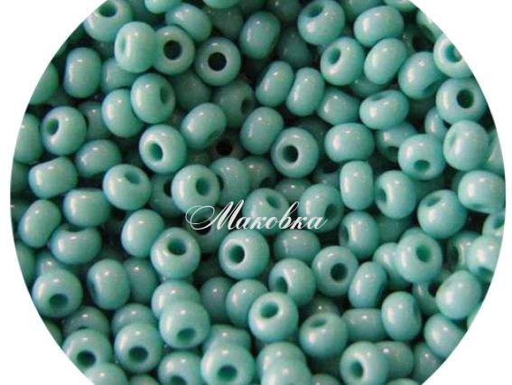 Бисер 5 гр Preciosa 63130 натуральный непрозрачный сине-зелёный