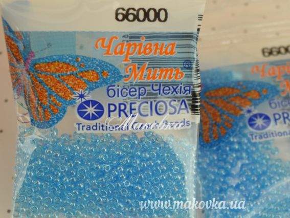 Бісер 5 гр Preciosa 66000 прозрачный блестящий светло-голубой ЧМ Бісер 5 гр Preciosa 66000 прозрачный блестящий светло-голубой ЧМ