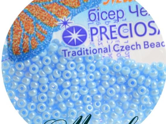 Бисер 5 гр Preciosa 68000 , голубой, ЧМ