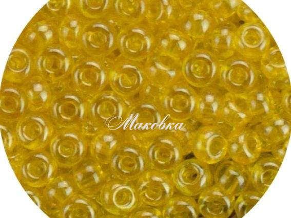 Бисер 5 гр Preciosa 86010 прозрачный блестящий желтый ЧМ