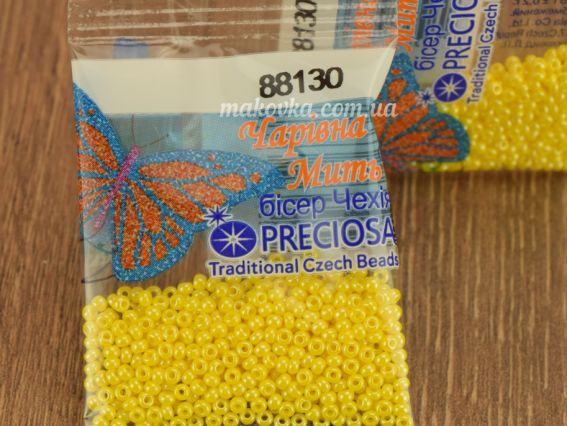 Preciosa чешский бисер упаковка 5 гр цвет 88130 сфинкс, желтый