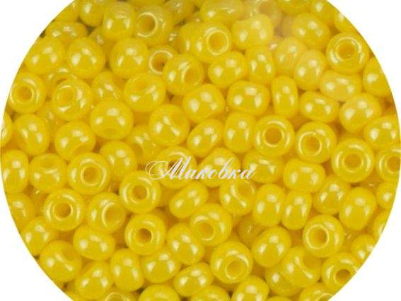 Бисер 5 гр Preciosa 88130 непрозрачный блестящий, желтый