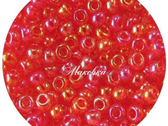 Бисер 5 гр Preciosa 91050 прозрачный радужный красный