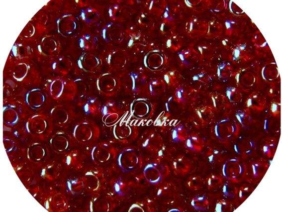 Бисер 5 гр Preciosa 91090 прозрачный радужный красный