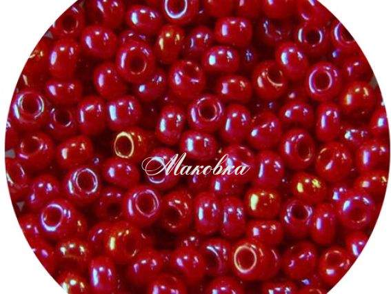 Бисер 5 гр Preciosa 94190 непрозрачный радужный вишневый