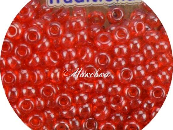 Бисер 5 гр Preciosa 96050 прозрачный светло-красный , ЧМ