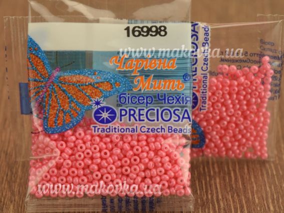 Бісер 5 гр Preciosa 16998 крейдований кольоровий рожевий Бісер 5 гр Preciosa 16998 крейдований кольоровий рожевий