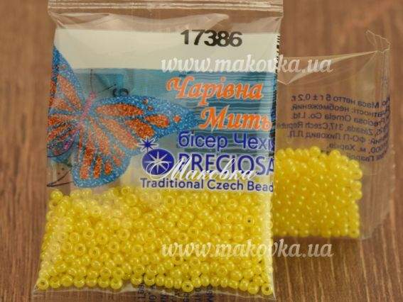 Бисер 5 гр Preciosa 17386 светло-желтый