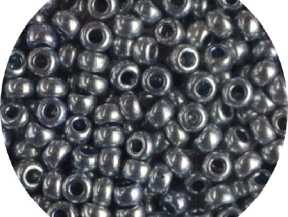 Чеський бісер Preciosa №10/0, круглий, 18131 металік сірий 50г