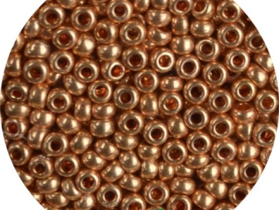 Чеський бісер Preciosa №10/0, круглий, колір 18184 металік золото