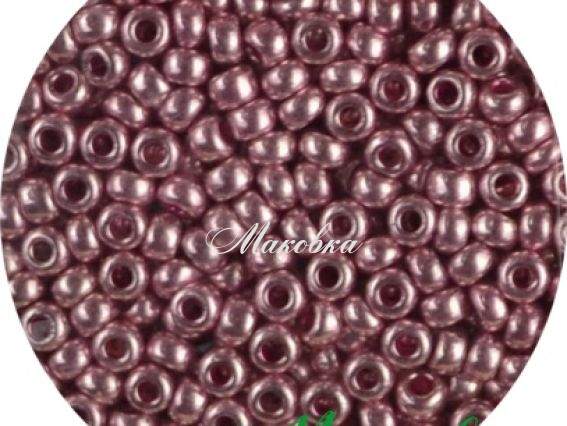 Чешский бісер Preciosa №10/0, круглый, цвет 18192 металлик розовый