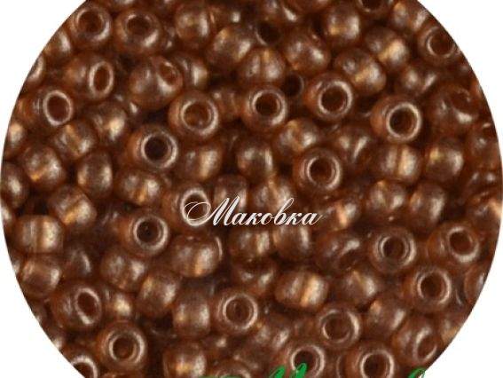 Чешский бісер Preciosa №10/0, круглый, цвет 18983 металлик св.коричневый